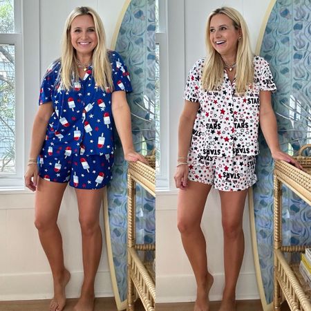 Loving these $17 patriotic pajamas from @walmartfashion @walmart - these are so fun for the upcoming 4th of July. I do a size small in them. So soft and awesome!! #walmartpartner #walmartfinds #walmart

#LTKFindsUnder50 #LTKSeasonal #LTKxWalmart