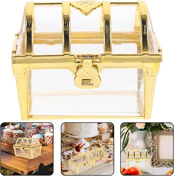 POPETPOP Mini Treasure Chest Candy Boxes 3.14x2.55x2.36In Plastic Set of 12 \u2013 Secure Treat H... | Amazon (US)