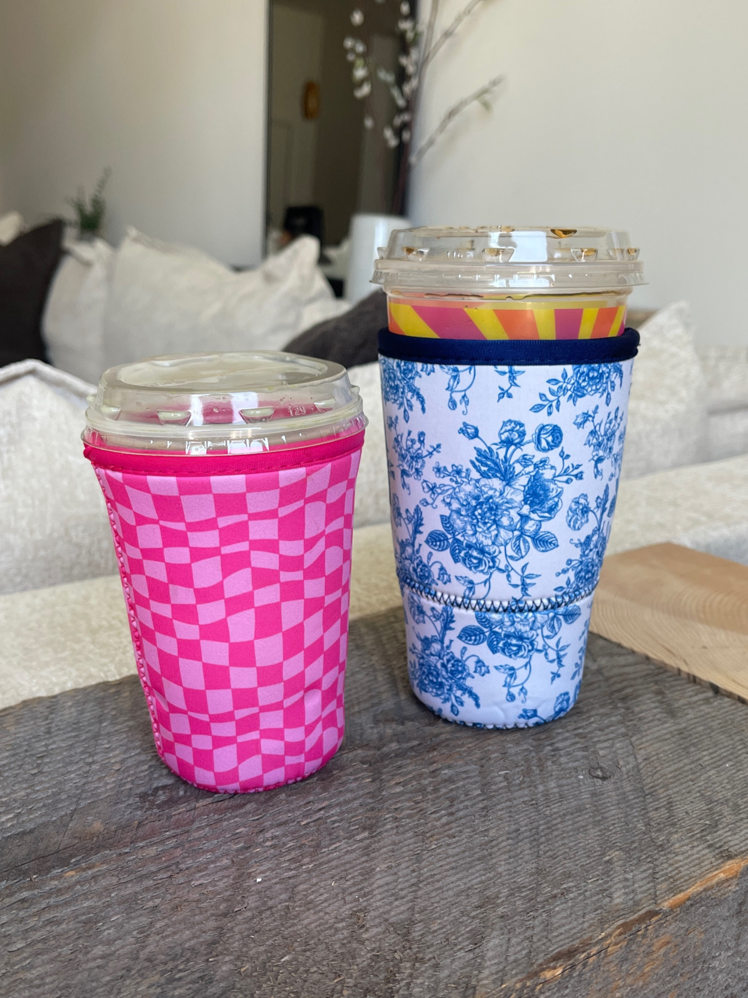 Iced coffee koozies 💕🌸💅🏼

The blue + white koozie is a size large and the pink is a size medium. The large is perfect for a 30 - 35 oz bev, and there medium is perfect for a 20 - 25 oz bev ◡̈ 

(pictured is a 32 oz fountain drink from Wawa in the Large sized blue koozie. In the pink koozie is a 16 oz iced drink from Wawa, and the Medium sized koozie is a little bit too big for it! You can’t tell, but the cup inside doesn’t even touch the bottom of the koozie 😅)

#icedkoozie #koozies 

#LTKFindsUnder50 #LTKSeasonal #LTKTravel