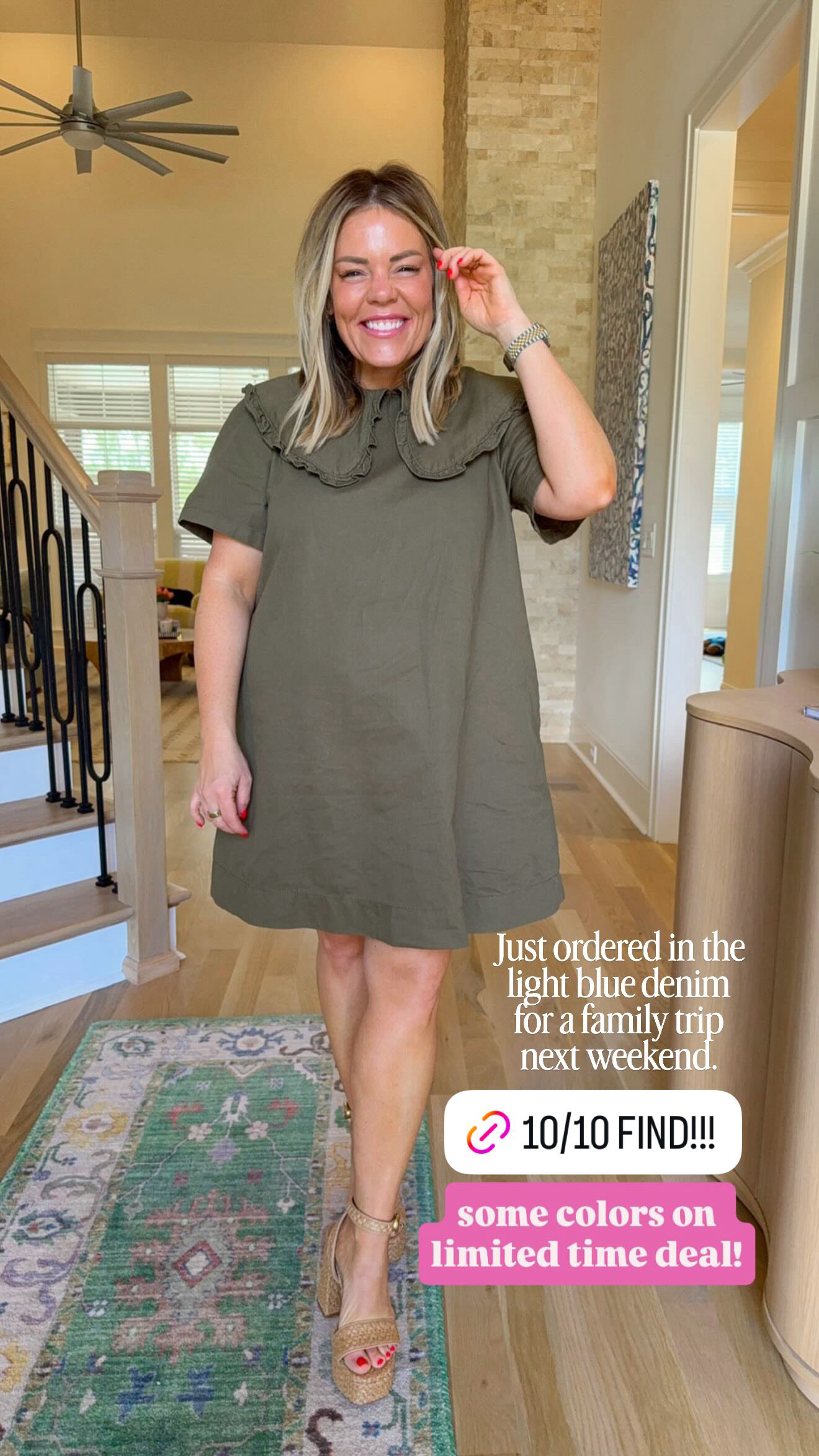 Such a good fall dress to wear now and layer later! Pair it with sandals for warmer days or boots and a cardigan when it cools down. #LTKSeasonal #LTKStyleTip #LTKFindsUnder100 

 