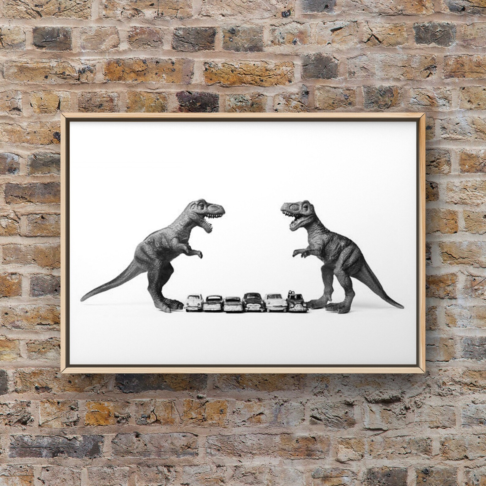 T-Rex Car face off, Dinosaur, Photo Print, Boys Room Decor, Dinosaur Art, Dinos and cars, print o... | Etsy (US)
