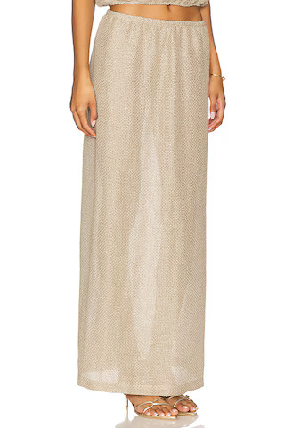 Stella Maxi Skirt in Dune | Revolve Clothing (Global)