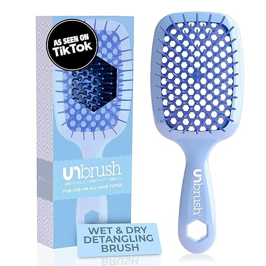 FHI Heat UNbrush Detangling Brush for Pain-Free Brushing on All Wet or Dry Hair Types — Durable... | Amazon (US)