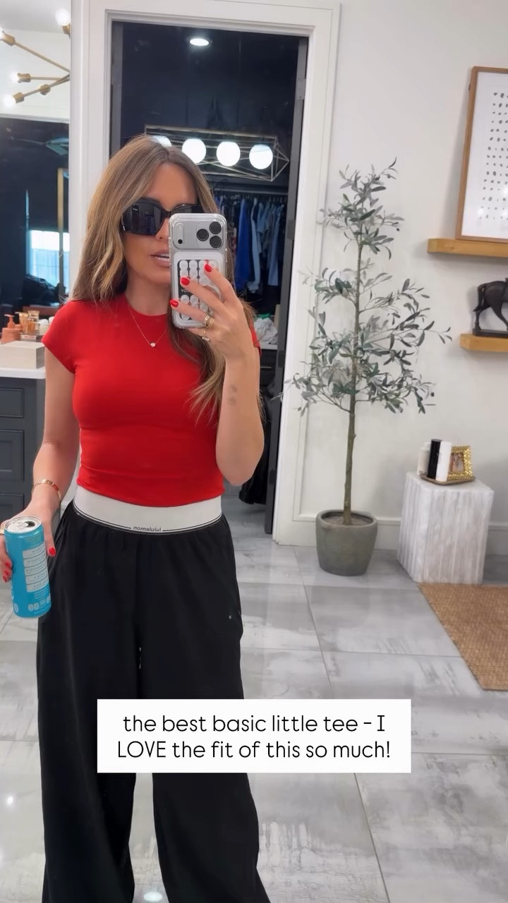 the best basic little tee - I LOVE the fit of this so much!

I can do xs and smalls in tee - this is xs
Linked similar pants that I have and love
Maryjane sambas are true to size 
Gorgie energy drink and YSL sunglasses 

#LTKmomlife #LTKOver40 #LTKPetite