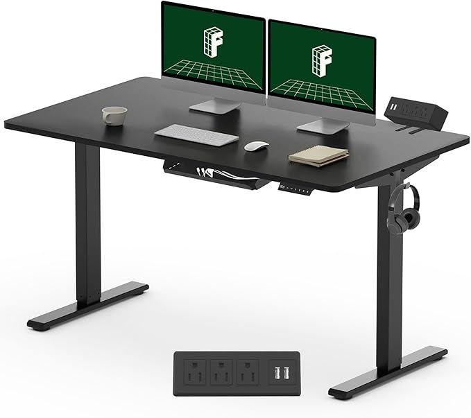 FLEXISPOT EN1 Electric Height Adjustable Standing Desk 55 x 28 Inches Whole-Piece Board Memory Co... | Amazon (US)