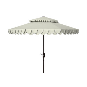 Elegant Valance 9Ft Double Top Umbrella | Safavieh