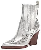 Dolce Vita Women's Beaux Fashion Boot, Silver Leather, 6 | Amazon (US)