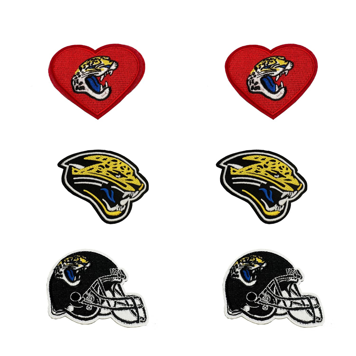 6Pcs Rugby Fans Favorite Team Logo Embroidered Patch for Jaguars, Iron on or Sew on Patch Appliqu... | Amazon (US)