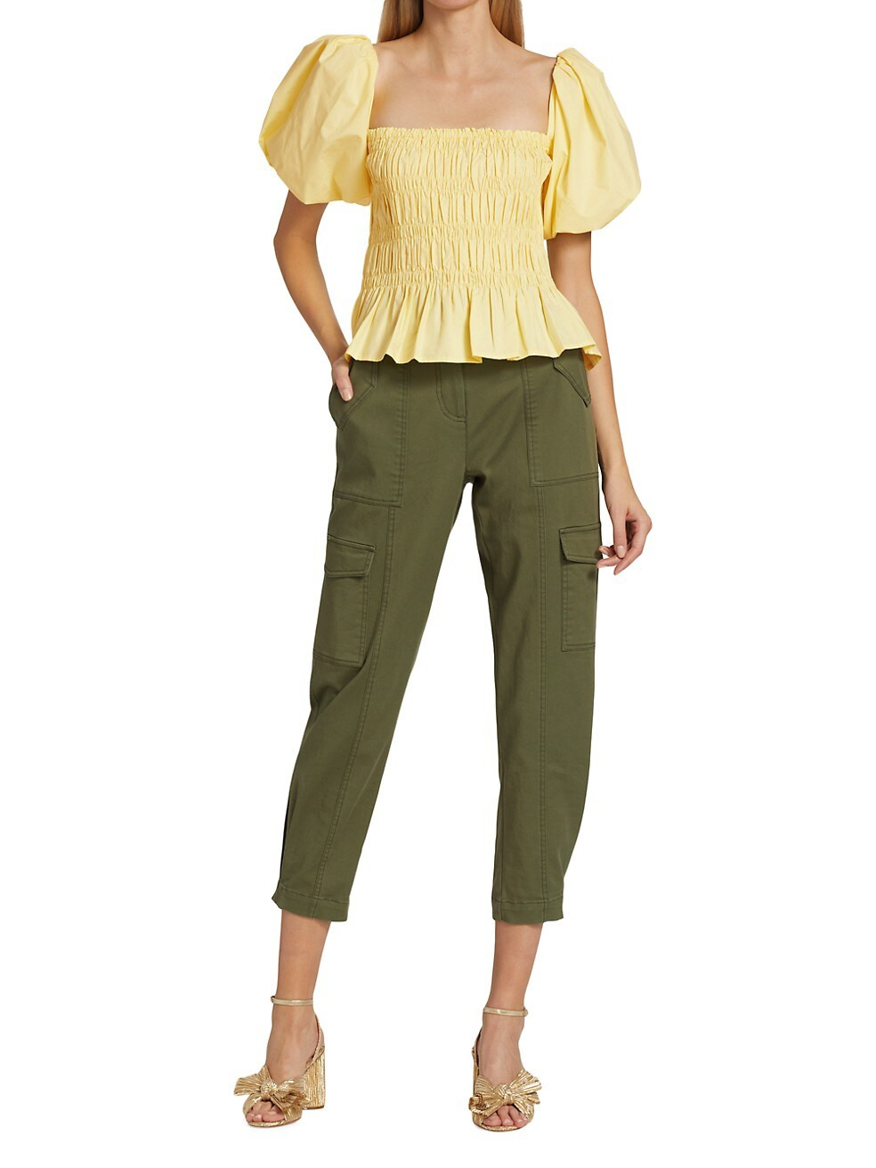 Savina Puff-Sleeve Top | Saks Fifth Avenue