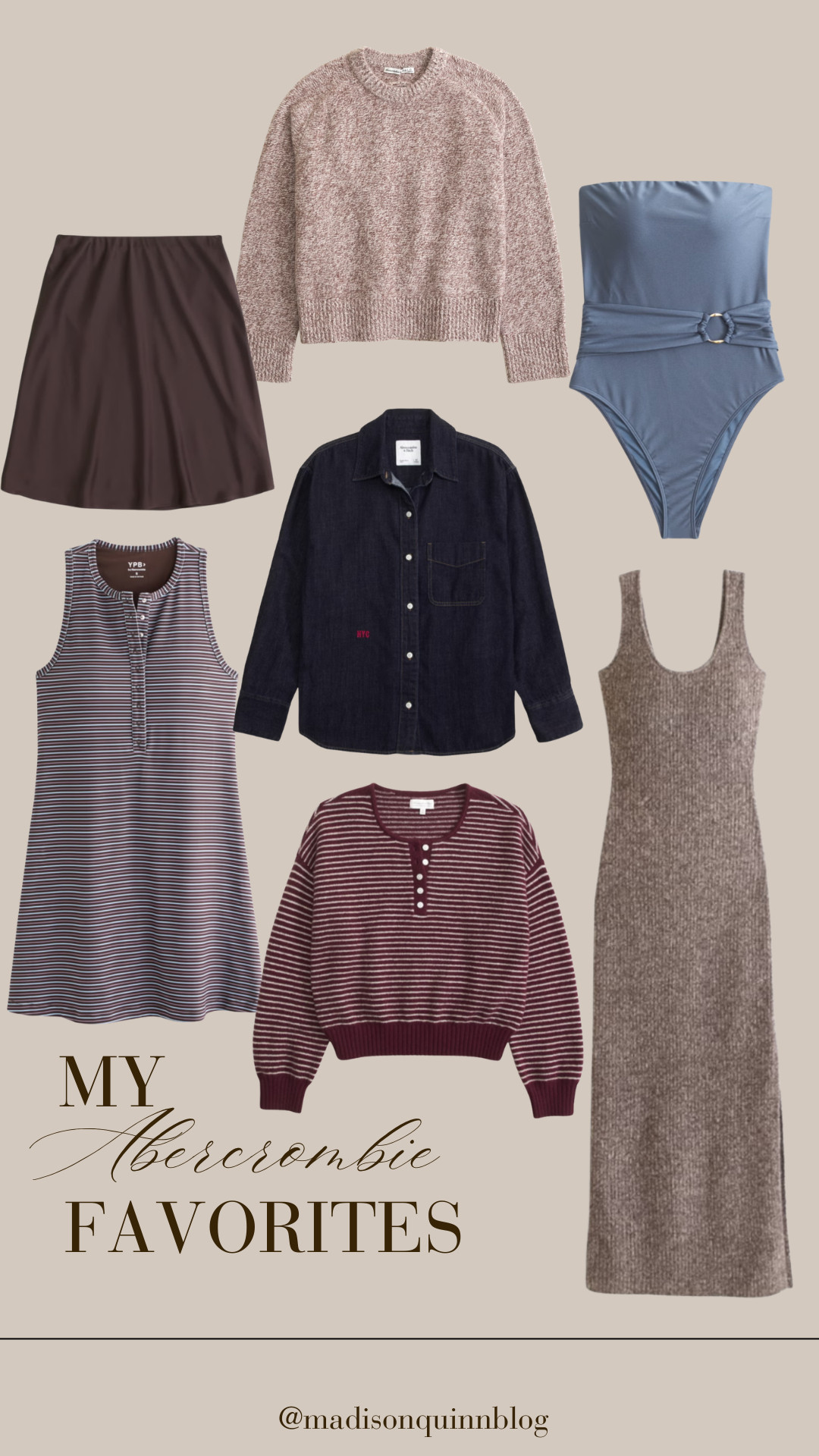 Some of my current favorites at Abercrombie!

fall style fall fashion one piece swim sweater satin skirt active dress midi dress 

 #LTKootd #LTKSeasonal