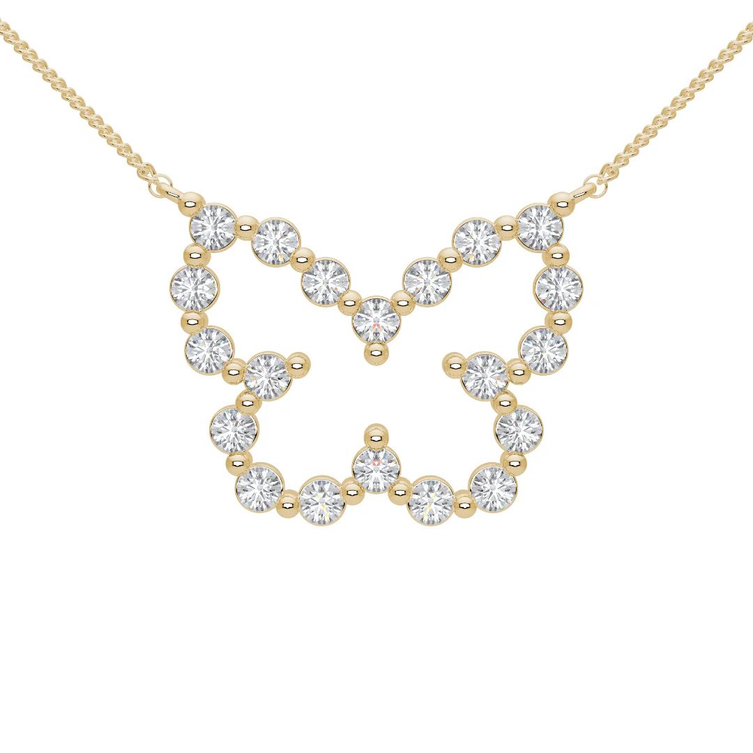 Little Posie Charlie Cloud® Floating Diamond Butterfly Necklace 0.70 ctw | RW Fine Jewelry
