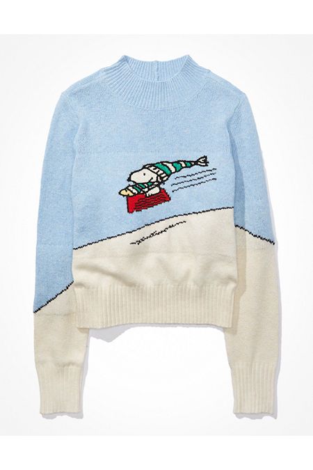 AE Snoopy Mock Neck Sweater | American Eagle Outfitters (US & CA)