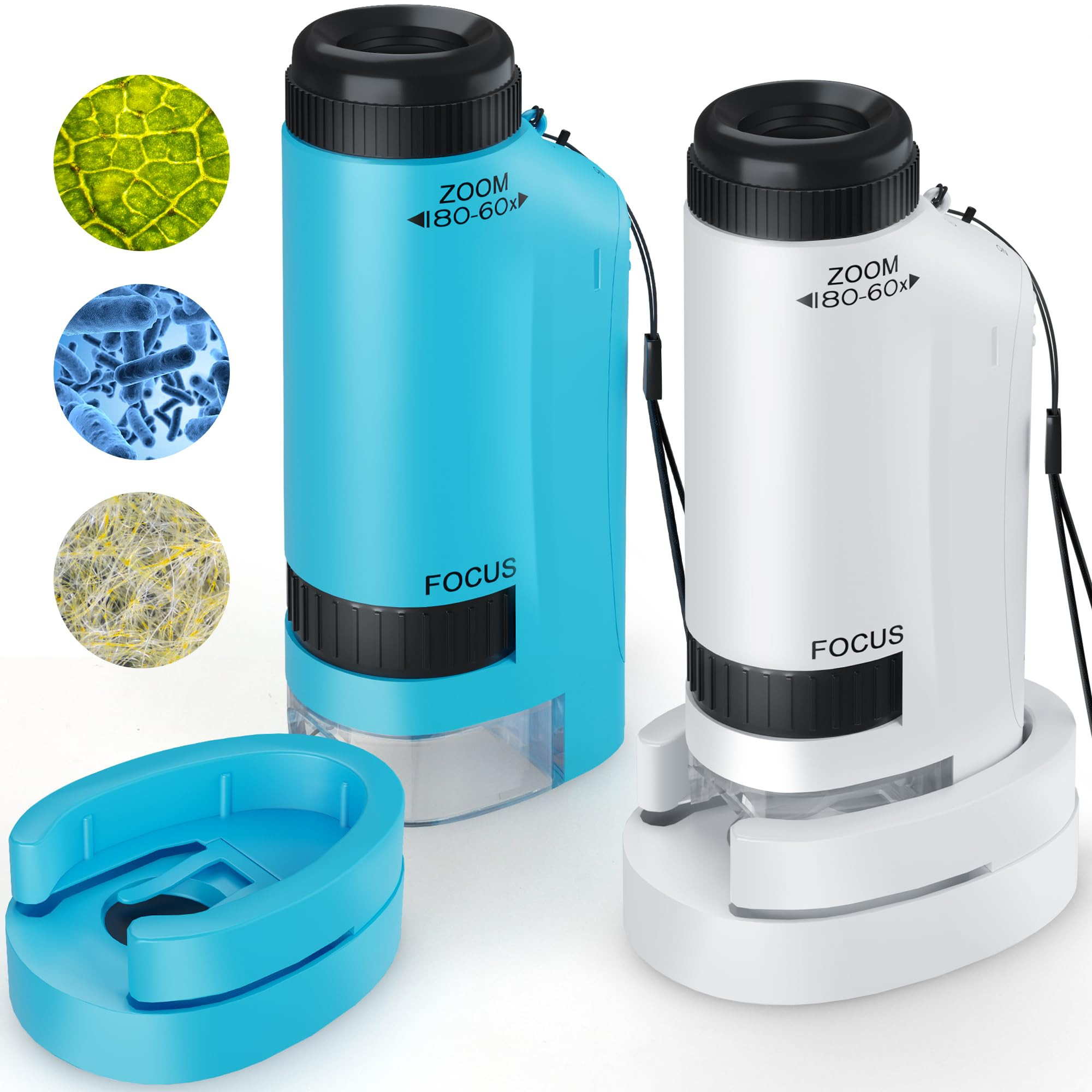 Portable Microscope for Kids Zoom 60x-180x,Handheld Mini Microscope STEM & Science Toys,LED Pocke... | Amazon (US)