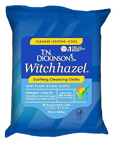 T.N. Dickinson's Witch Hazel Soothing Cleansing Cloths | Removes Dirt, Oil, Impurities | For Oily... | Amazon (US)
