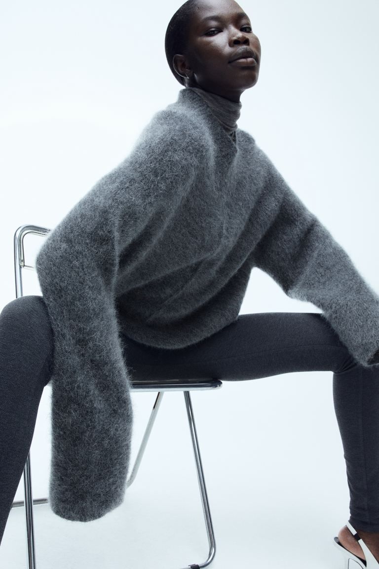Pullover oversize in misto mohair - Grigio scuro - DONNA | H&M IT | H&M (FR & ES & IT)