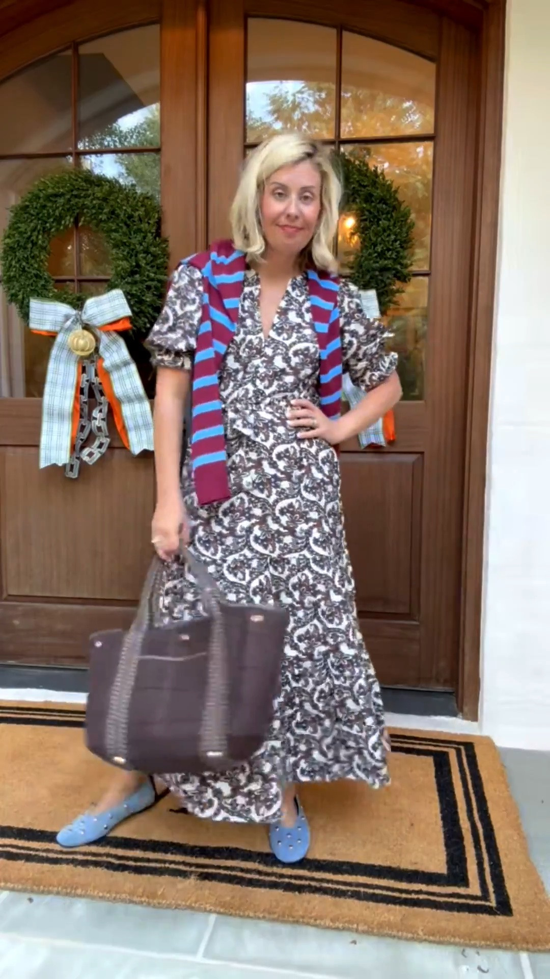 This dress and sweater make the perfect color combo! I’m in xs dress and xs sweater. 
￼
@walmartstyle, #walmartpartner, #walmartstyle

#LTKSeasonal #LTKOver40 #LTKPetite