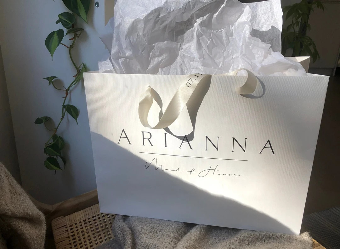 Large High Quality Bridesmaid Gift Bags, Personalized Gift Bags for Bridesmaid Proposal and Thank... | Etsy (US)