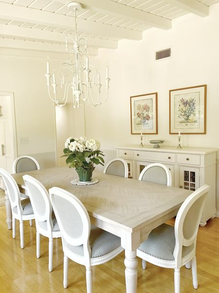 Traditional dining room design.  This is a room I designed with an updated traditional look.  Most of what you see here was originally from Wayfair, and the table was Magnolia for Living Spaces.  

#LTKhome