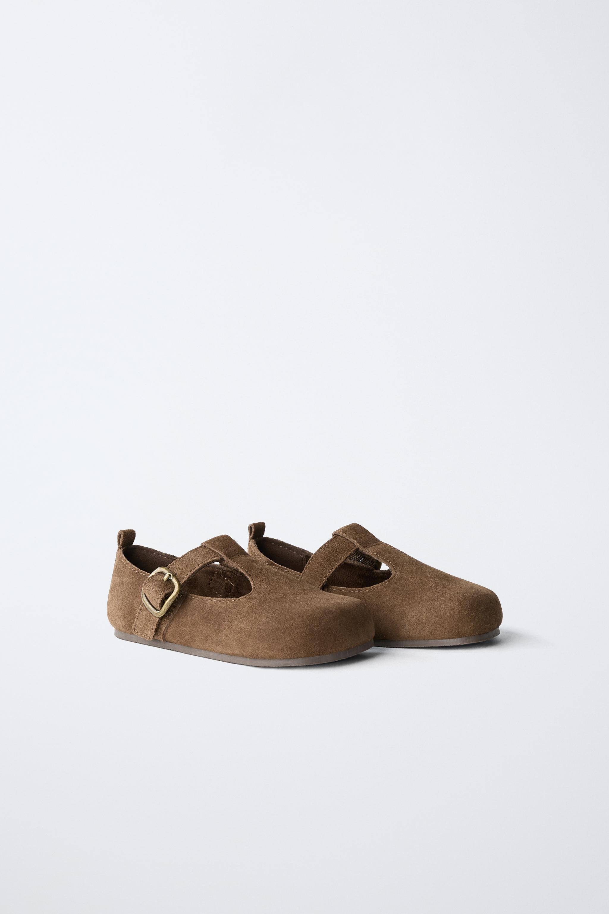 LEATHER T-STRAP CLOGS | Zara UK