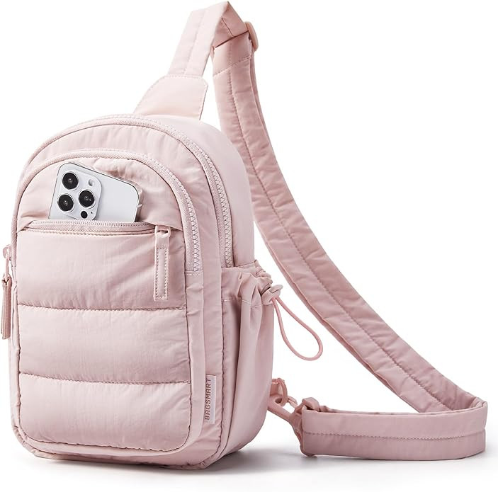 BAGSMART Small Sling Bag for Women, Puffer Crossbody Bag Purses Hobo Handbag Fanny Packs for Trav... | Amazon (US)