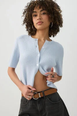 Short Sleeve Cardigan | Ardene