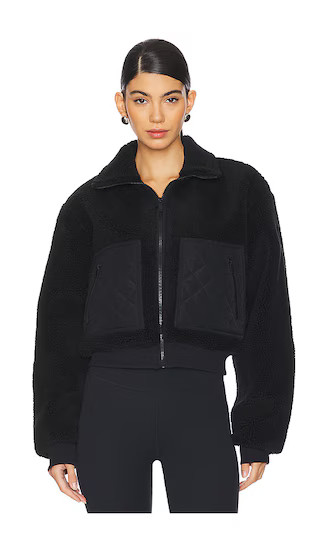 alo Sherpa Edge Bomber in Black. - size L | Revolve Clothing (Global)