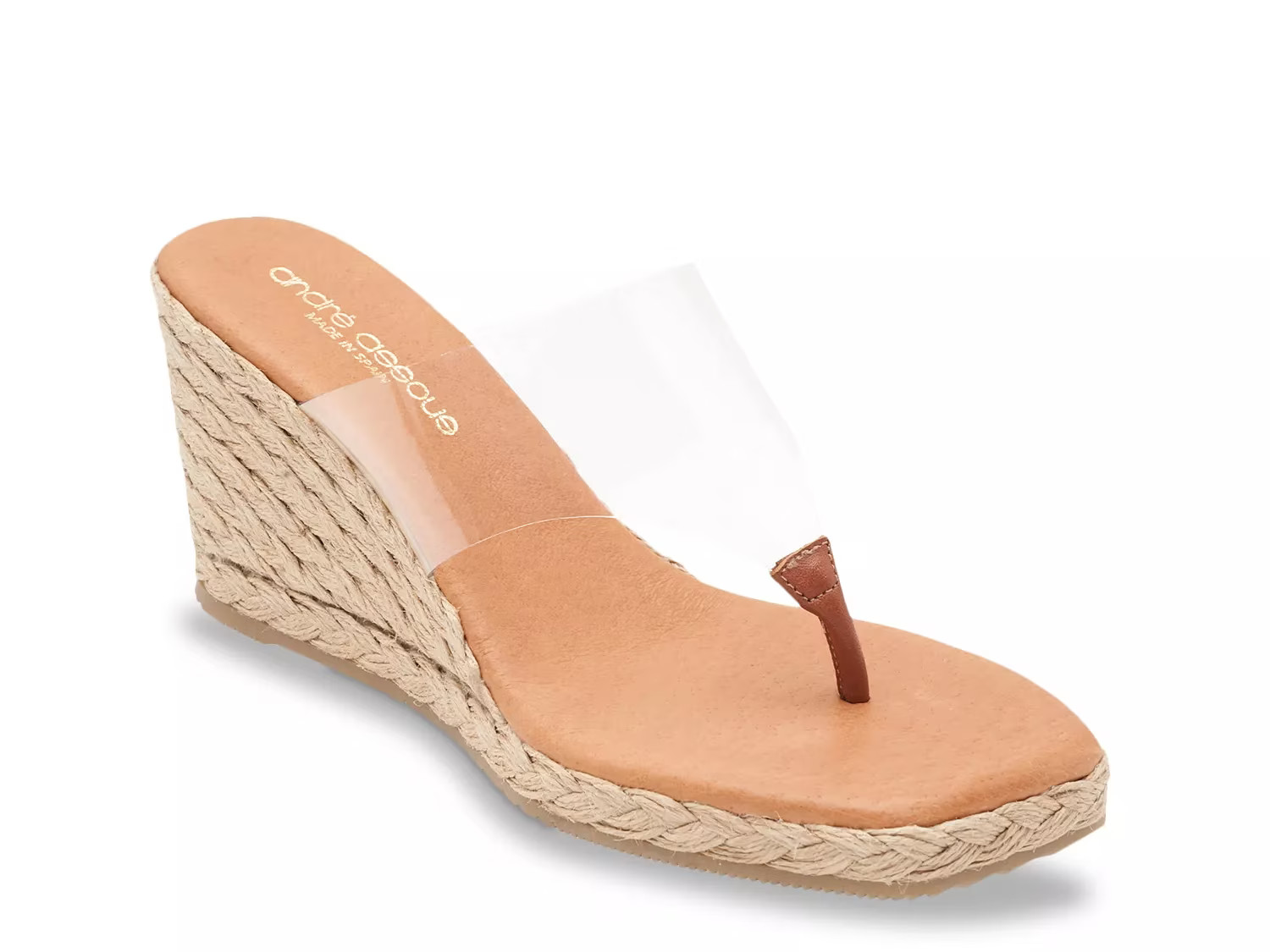 Andre Assous Arabella Wedge Sandal | Women's | Clear/Beige | Size 11 | Sandals | Espadrille | Wedge | DSW
