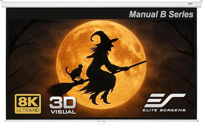 Elite Screens Manual B, 100-INCH Manual Pull Down Projector Screen Diagonal 16:9 Diag 4K 8K 3D Ul... | Amazon (US)
