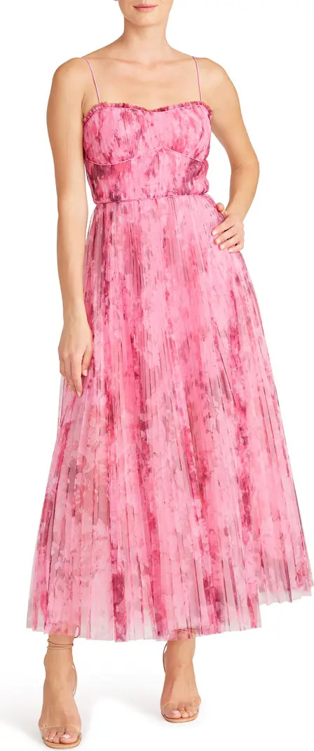 Floral Pleated Tulle Gown | Nordstrom