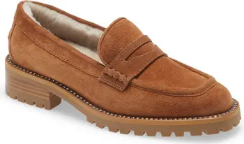 Jimmy Choo Deanna Suede & Genuine Shearling Loafer | Nordstrom | Nordstrom
