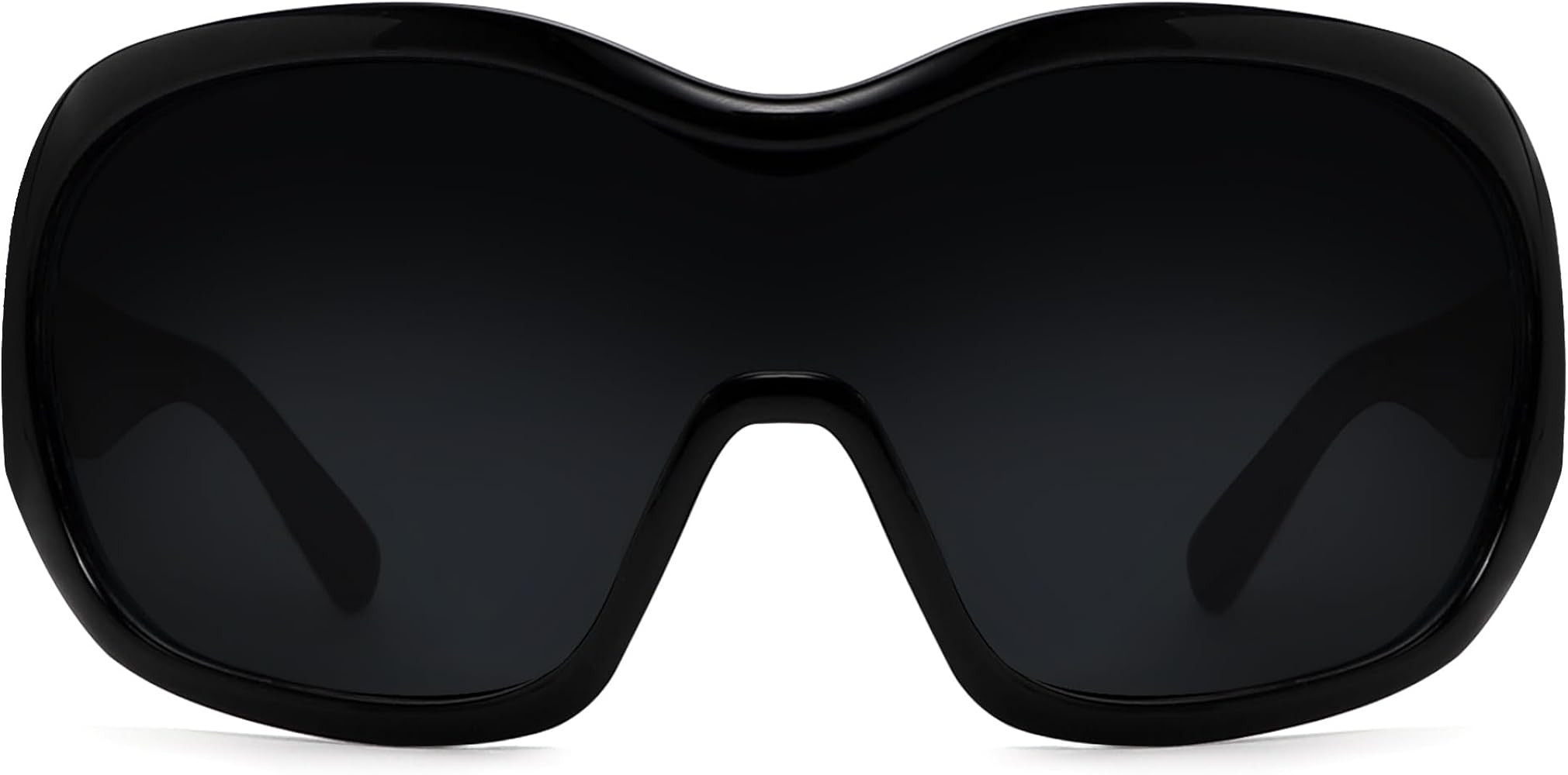 Oversized Trendy Wrap Around Sunglasses for Women Men - Cool Concert shades 2000s Retro Round Big... | Amazon (US)