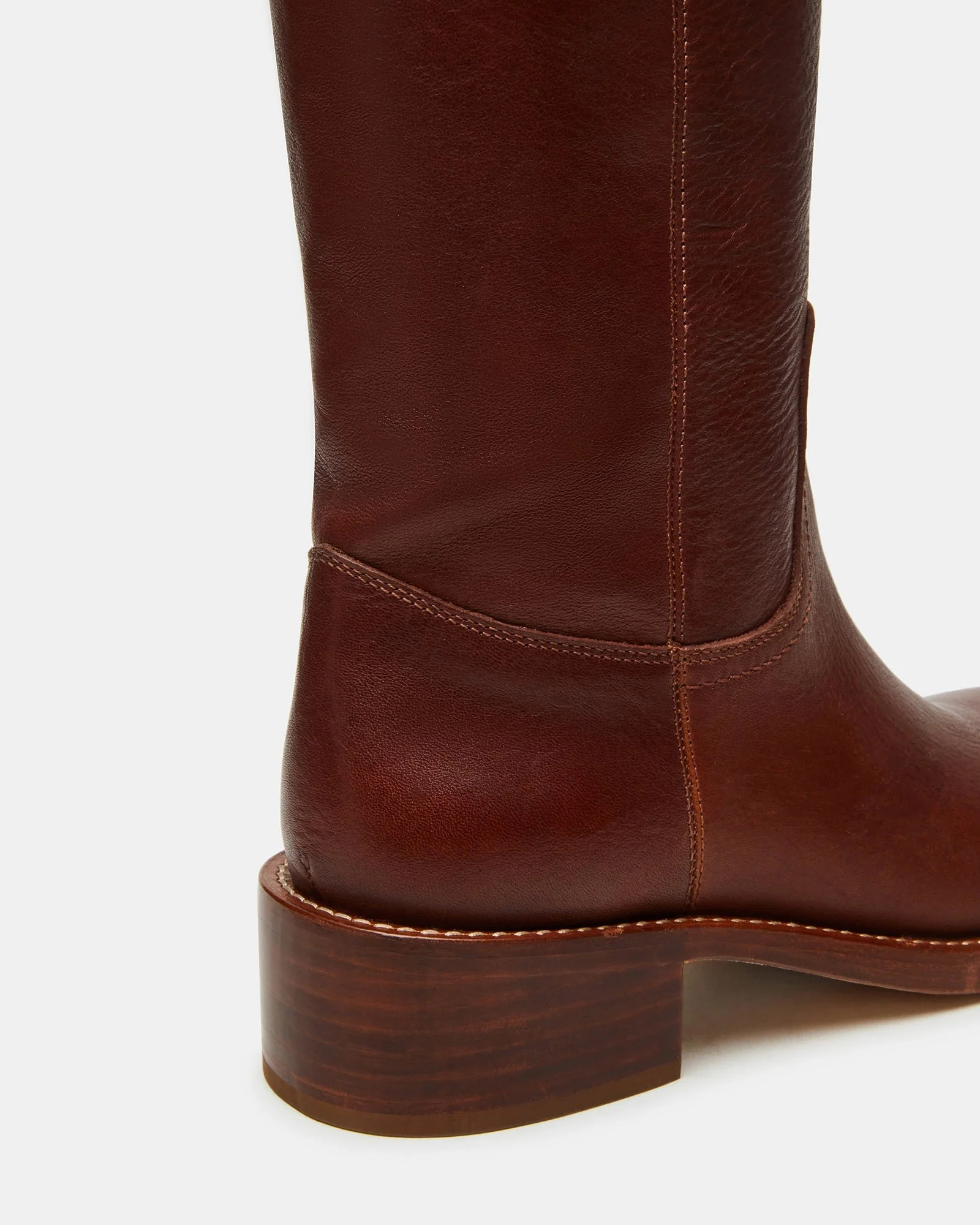 RIGGS Rust Leather Square-Toe Women's Boot | Steve Madden (US)