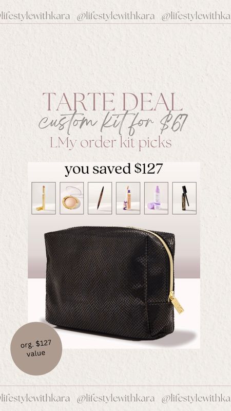 Tarte custom kit for $67 at a $127 value! 
You make your own picks! // tarte makeup 

#LTKfindsunder100 #LTKGiftGuide #LTKSale