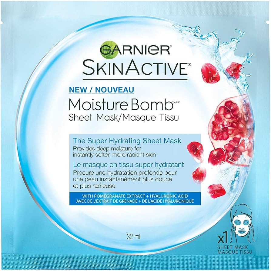 Garnier SkinActive Super Hydrating Sheet Mask, 0.08 Ounce, 1 Count | Amazon (US)