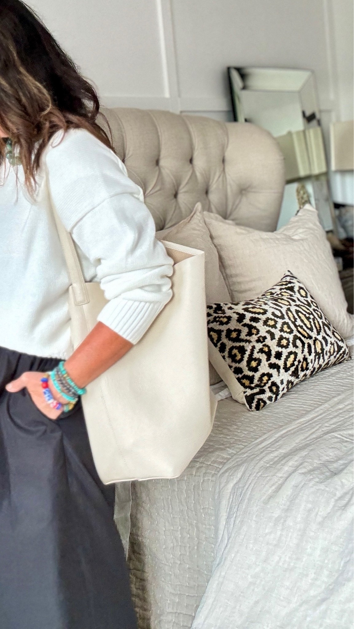 Bedding also @quince (not the leopard pillow) love the quality of the linen sheets, duvet, and quilt ❤️ 
Cotton Sweater under $50 and available in a beau beautiful red color and butter yellow

#quincepartner

#LTKOver40 #LTKmomlife #LTKHome