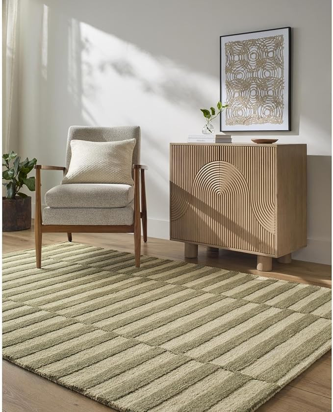 Livabliss x Our PNW Home Idaho Modern Area Rug, 2'6" x 8', Sage/Beige, (3' x 8') | Amazon (US)