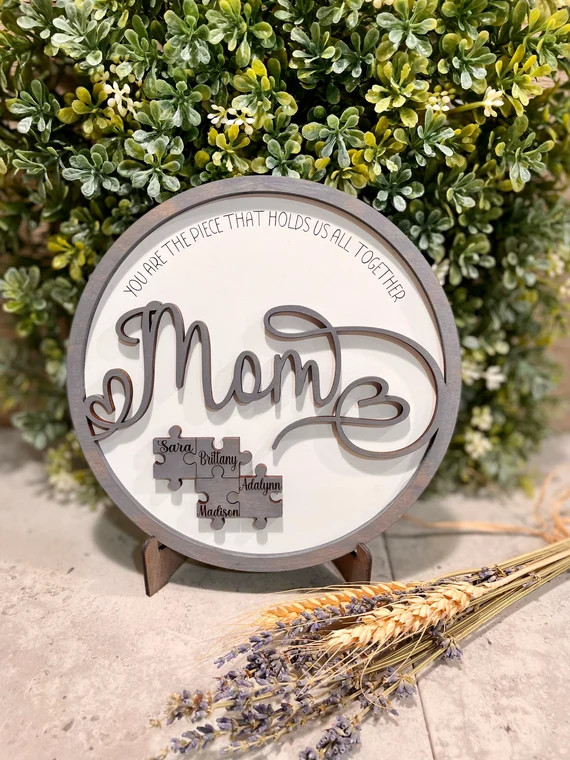 Mom You Are the Piece That Holds Us Together Sign  Mom Sign  | Etsy | Etsy (US)