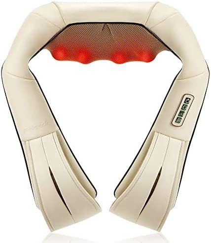 Nekteck Shiatsu Neck and Back Massager with Soothing Heat, Electric Deep Tissue 3D Kneading Massage  | Amazon (US)