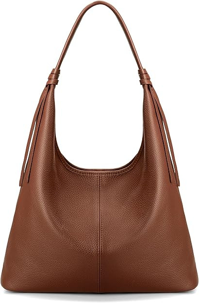 befen Genuine Leather Slouchy Hobo Purses for Women, Casual Hobo Bags | Amazon (US)