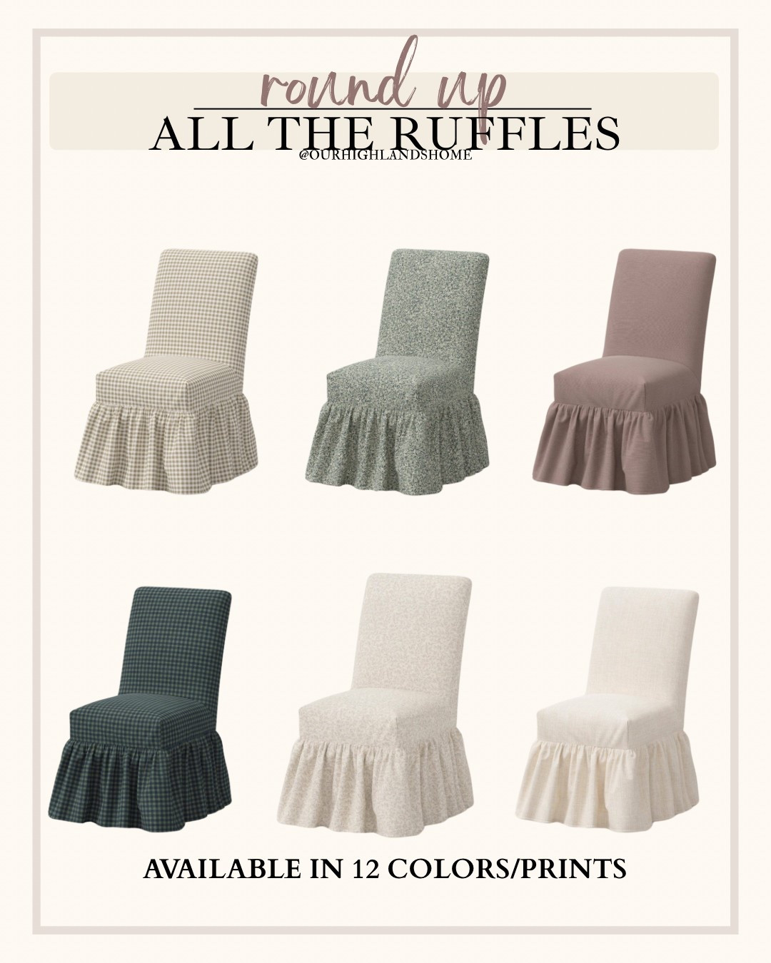 loving these ruffle slip cover chairs- available in 12 colors and patterns #LTKSummerEdit

#LTKHome #LTKSaleAlert