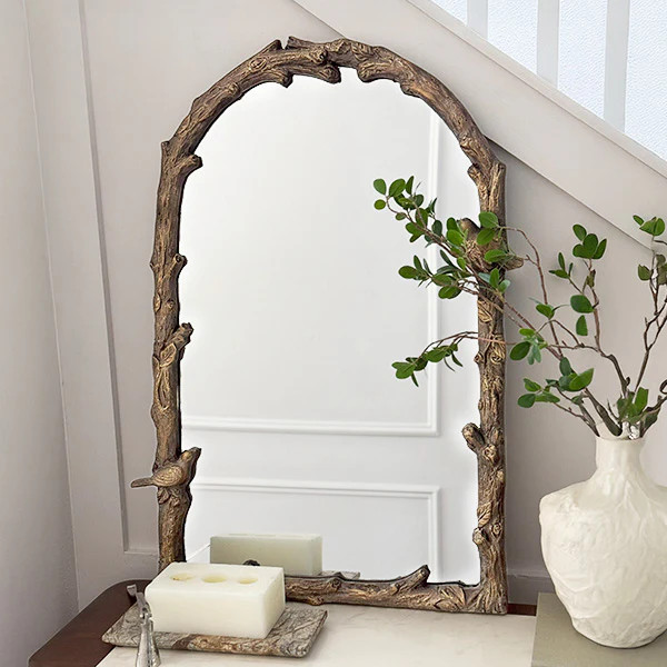 Rustic Branch and Birds Arch Mirror - Decor Steals | Decor Steals