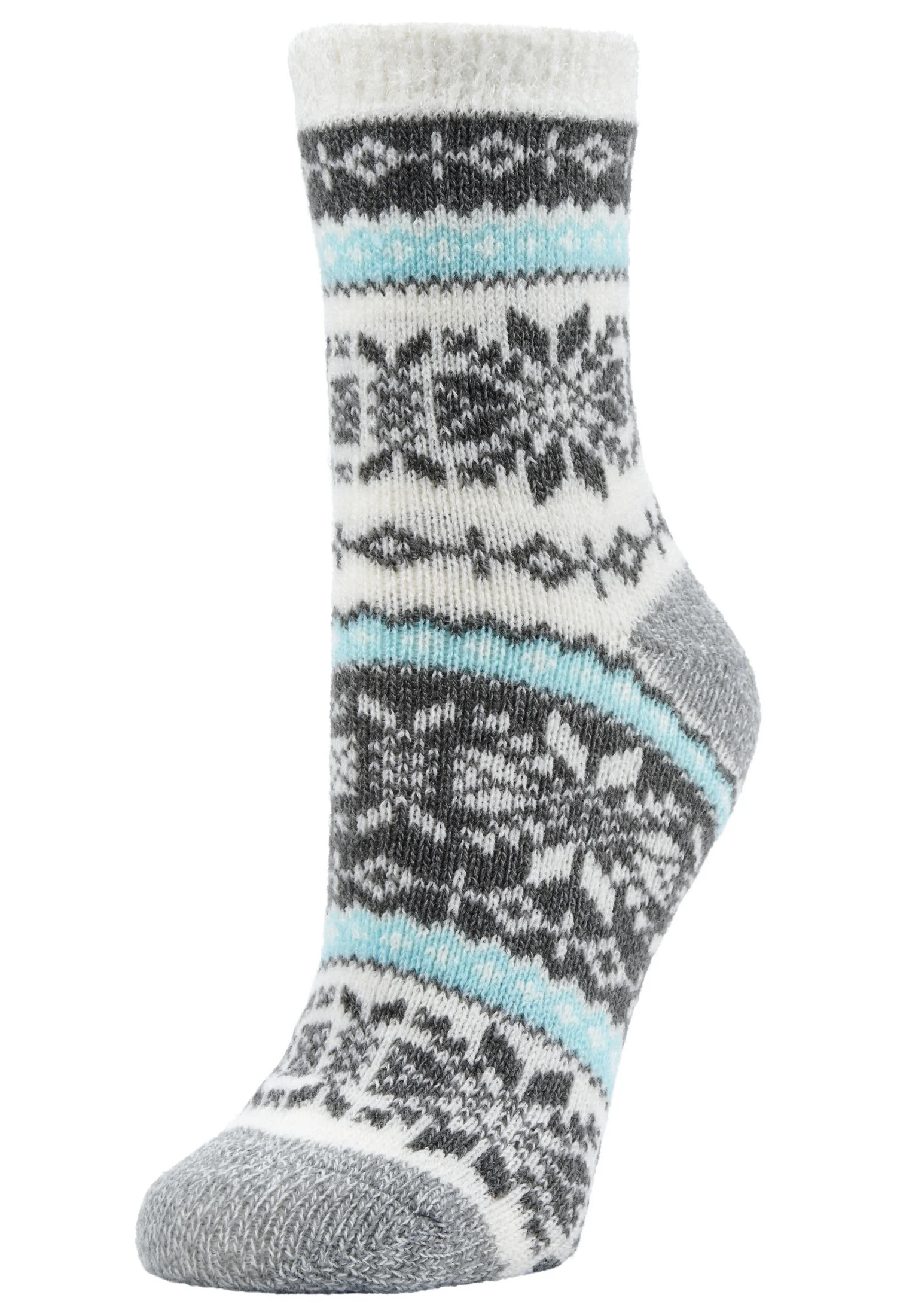 Airplus Double Layer Aloe Frozen Snowflakes Crew Socks, Women's 5-10, 1 pair | Walmart (US)