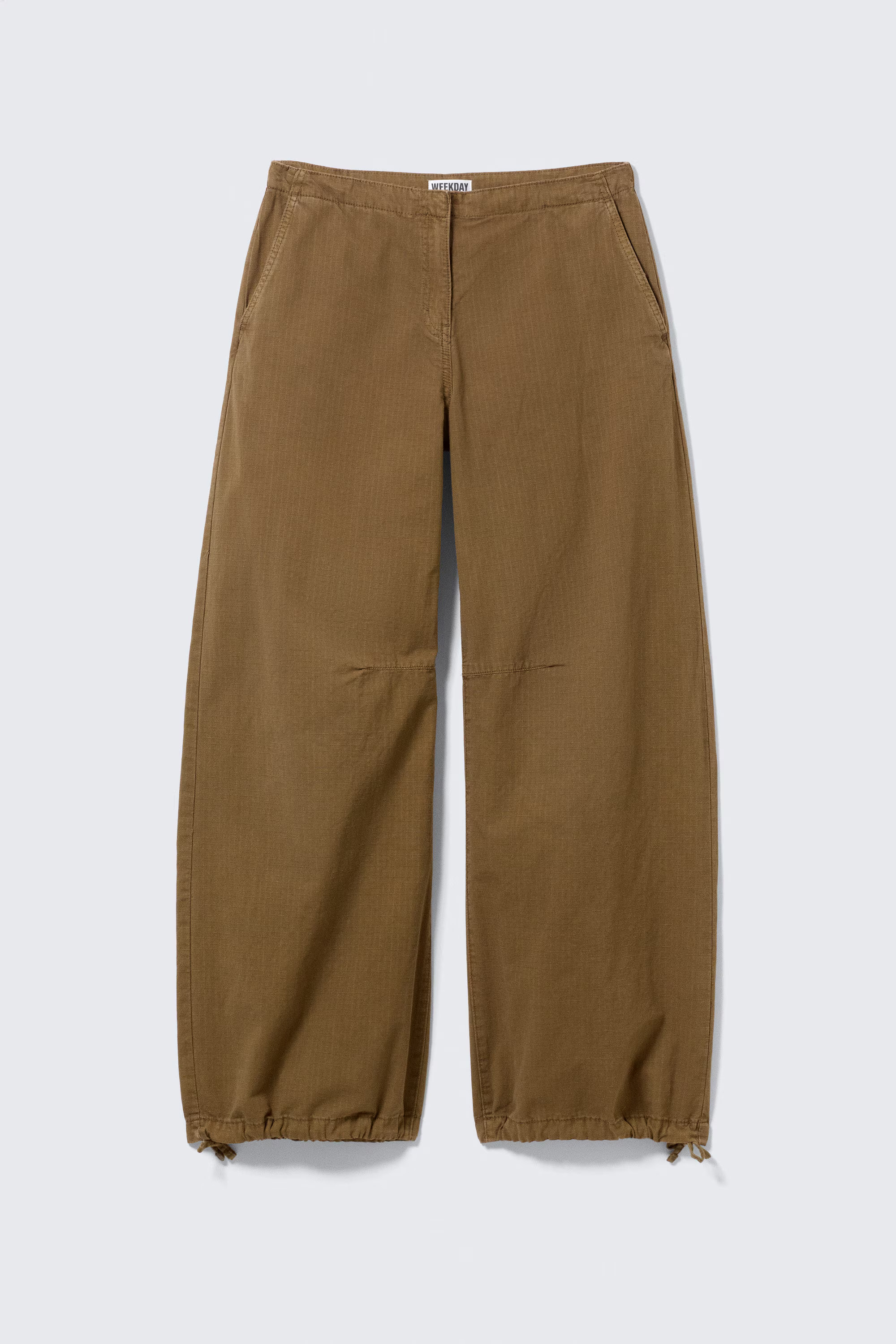 Low Rise Baggy Ripstop Trousers | Weekday