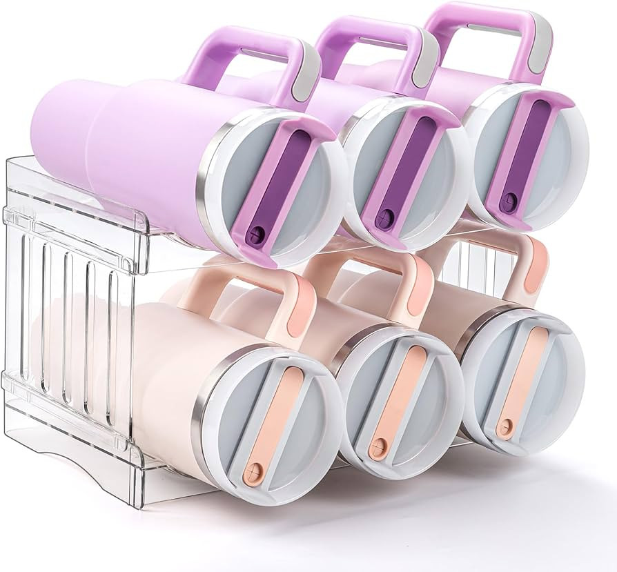 Water Bottle Organizer for Stanley Cup Accessories, Cabinet Organizers and Storage for Meoky 40 o... | Amazon (US)