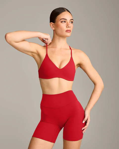 EasyLift™ Ultra Minimal Bralette with Gray Logo 
 Fiery Red | Oner Active (UK / US)