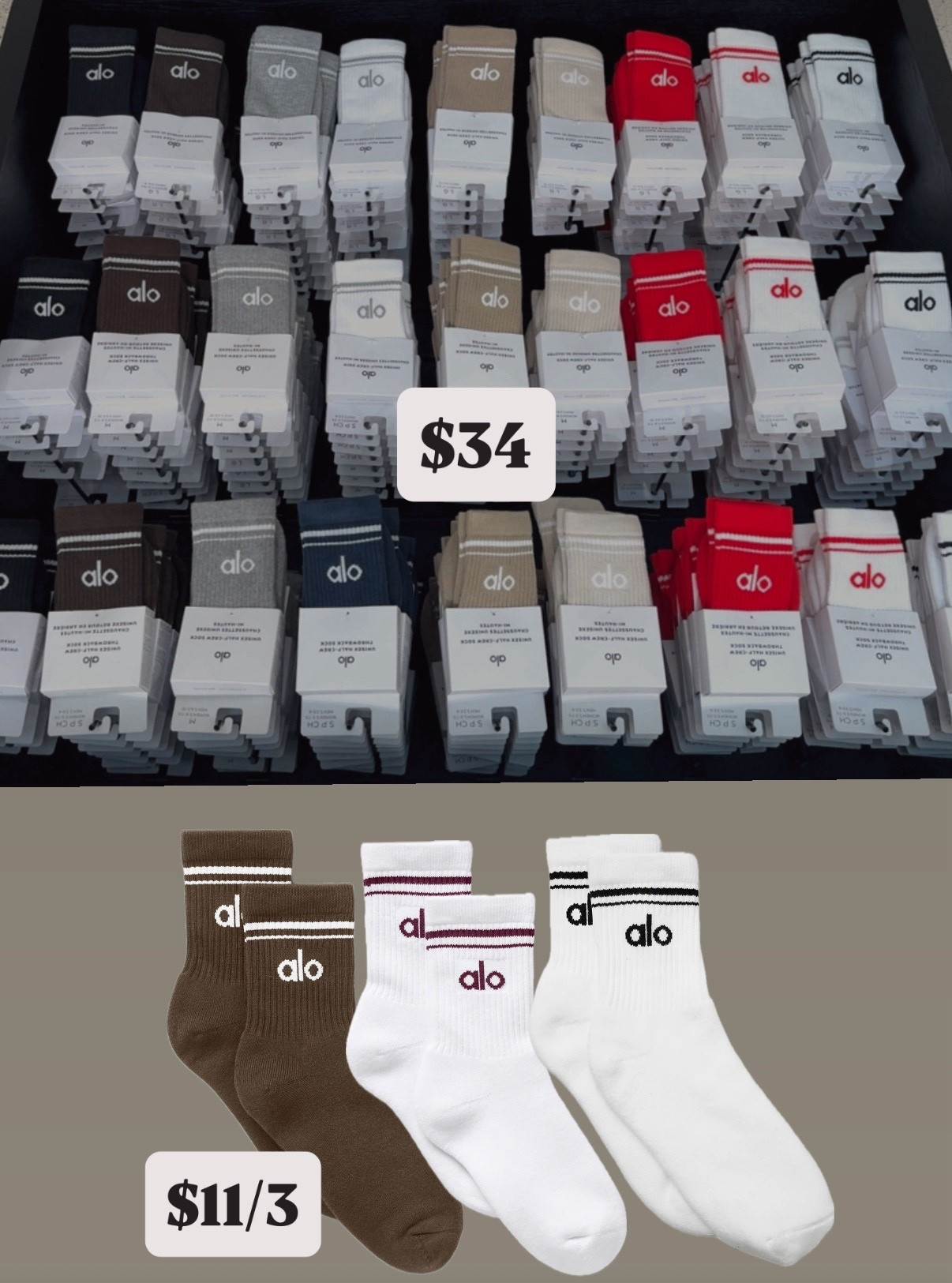 Alo yoga
Look for less
Under $20
Socks 

#LTKfitnessgoals #LTKActive #LTKootd