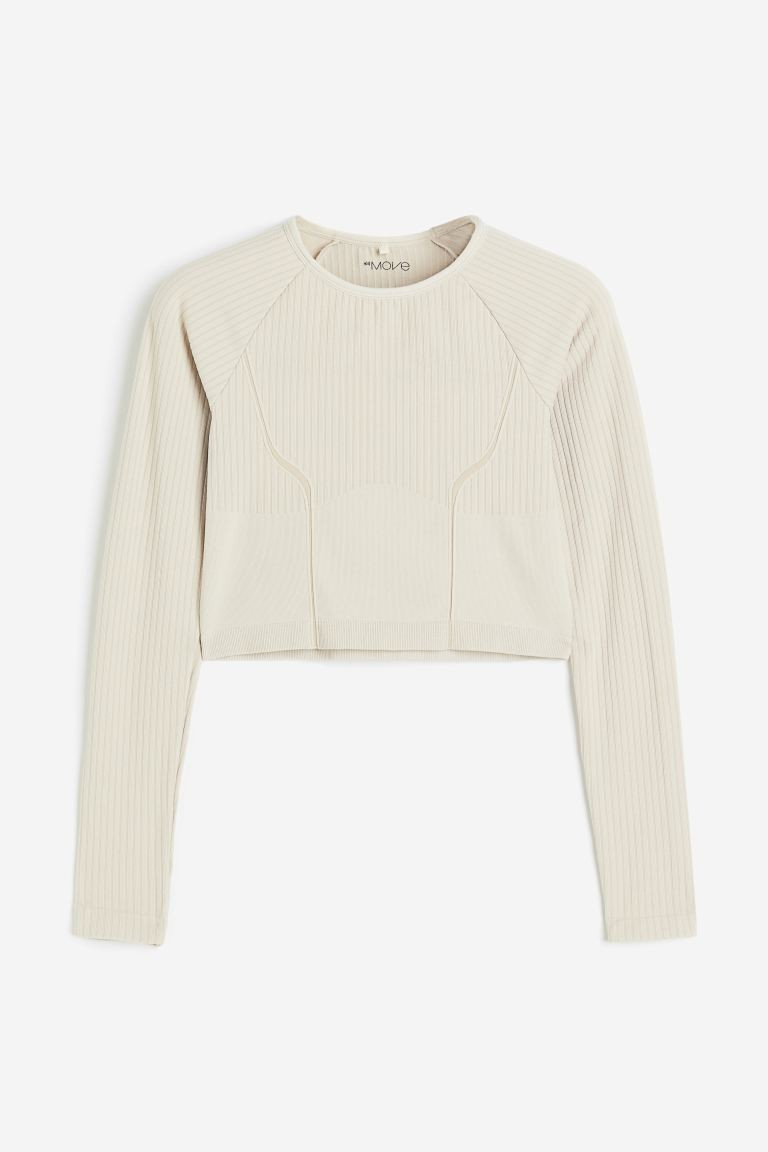 DryMove™ Seamless Cropped sports top | H&M (UK, MY, IN, SG, PH, TW, HK)