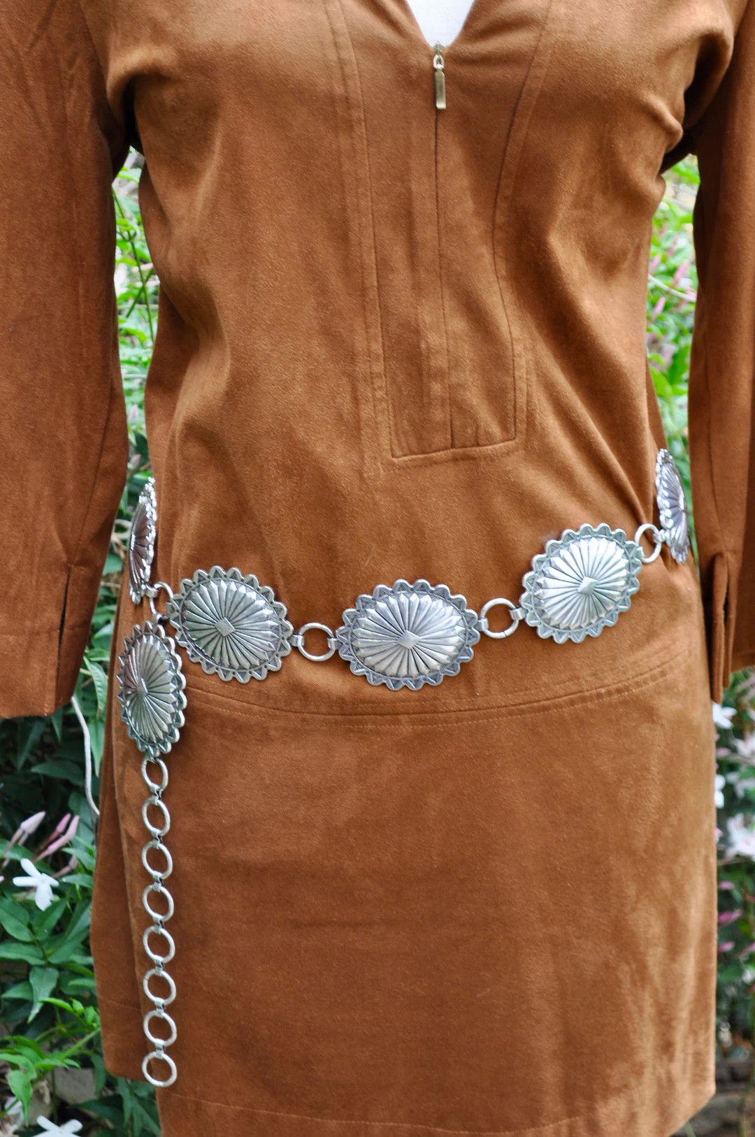 Silver Concho Belt Western Silver Link Belt  S/M and L/XL | Etsy (US)