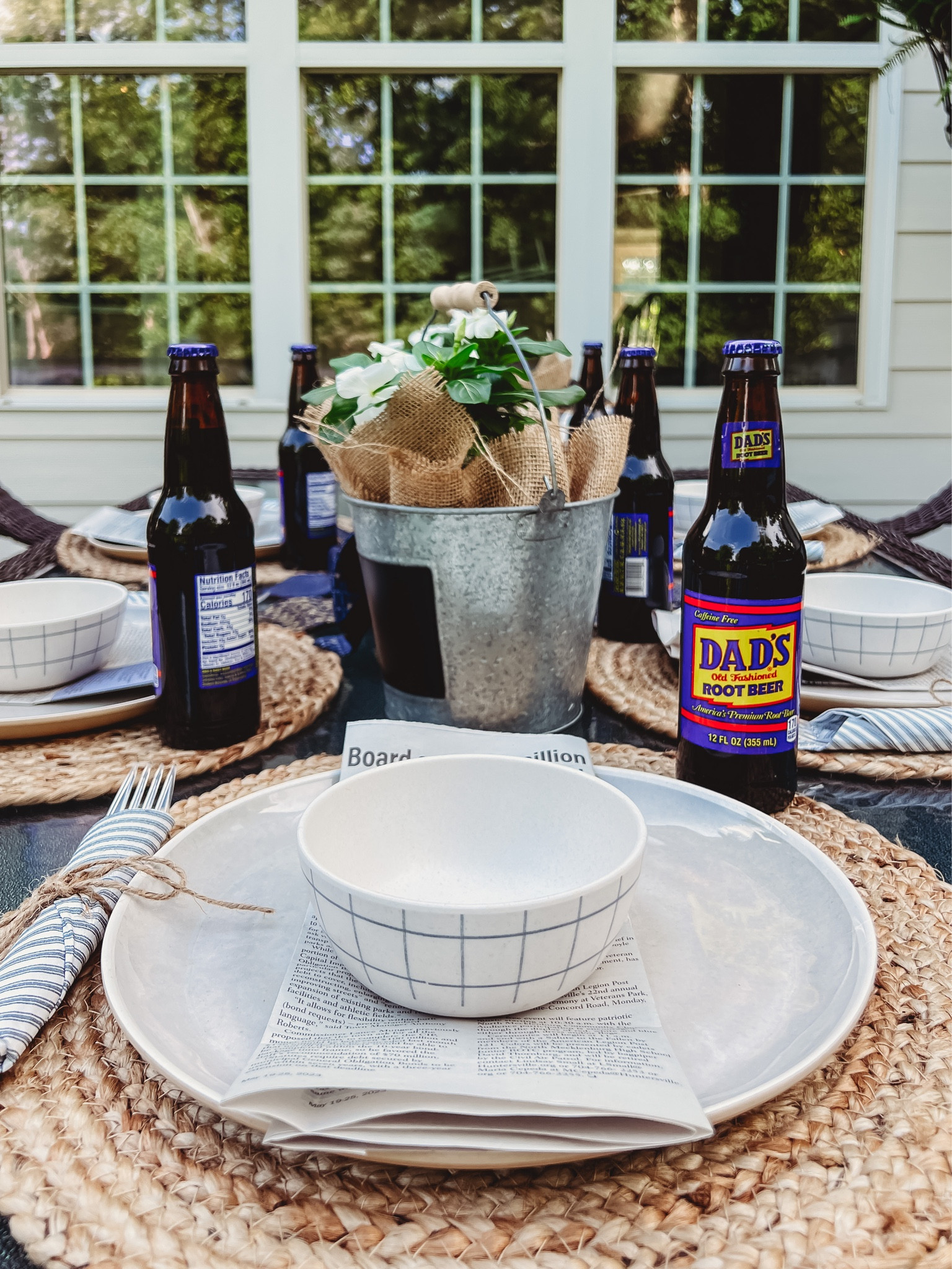 Set a fun table for an outdoor cookout. Melamine plates and bowls are perfect for outside entertaining. #outdoordining #tablescape 

#LTKhome #LTKSeasonal #LTKstyletip