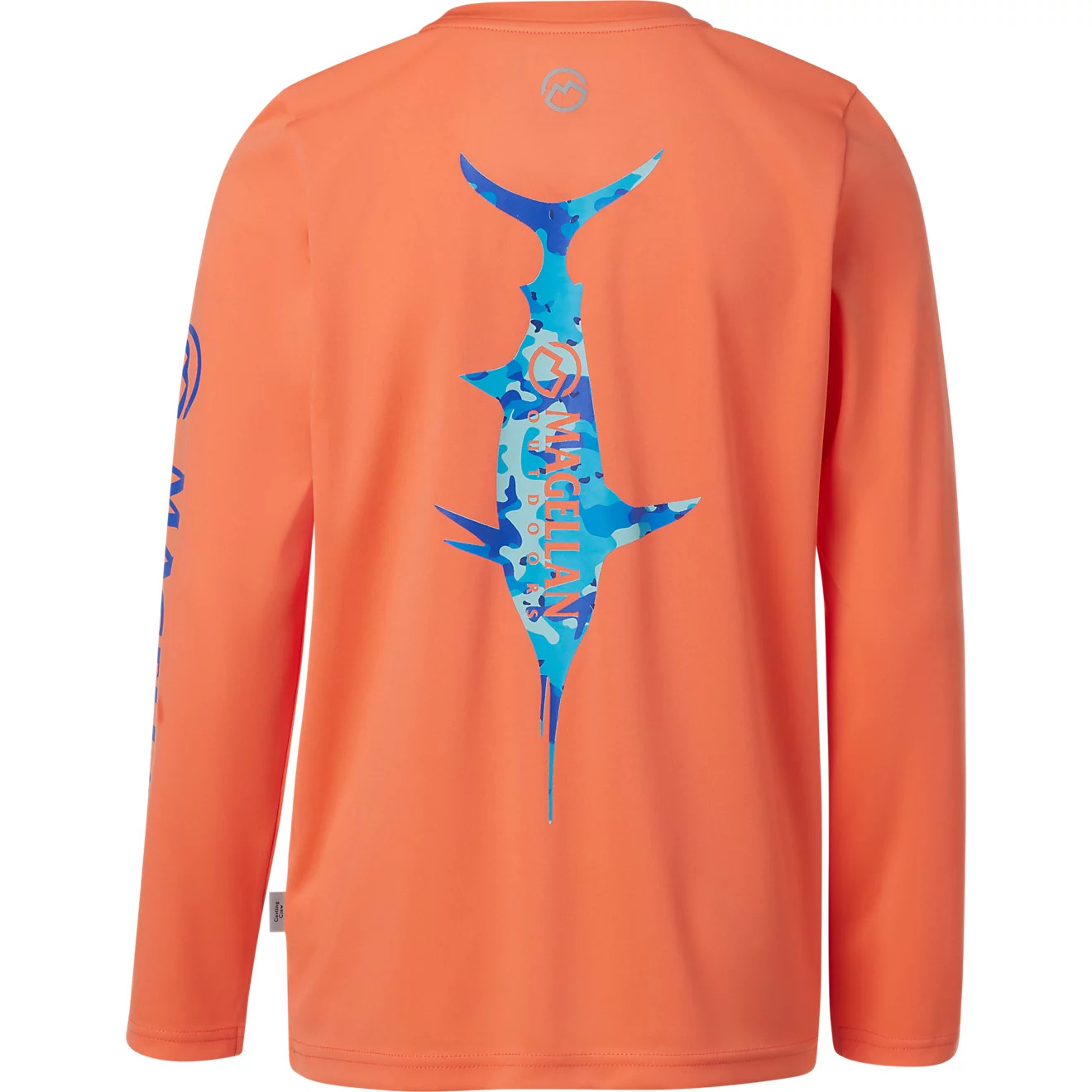 Magellan Outdoors Boys’ Casting Crew Fish Back Long Sleeve T-shirt | Academy Sports + Outdoors